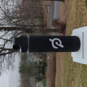 Peloton Glass Water Bottle Black Silicone Sleeve Screw Top New